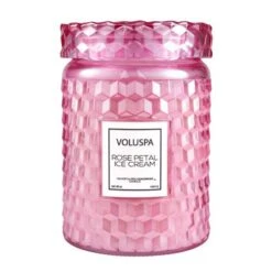 Voluspa Large Jar Candle Rose Petal Ice Cream 18 Oz