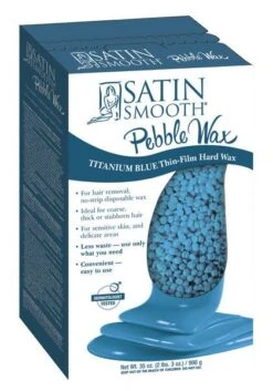 Satin Smooth Titanium Blue Thin Film Pebble Wax 35 Oz
