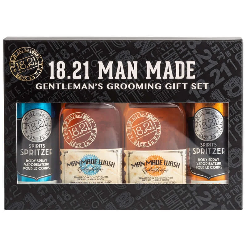 18.21 Man Made Absolute Mahogany And Noble Oud Wash And Spritzer Kit 3 18.21 Man Made Absolute Mahogany And Noble Oud Wash And Spritzer Kit