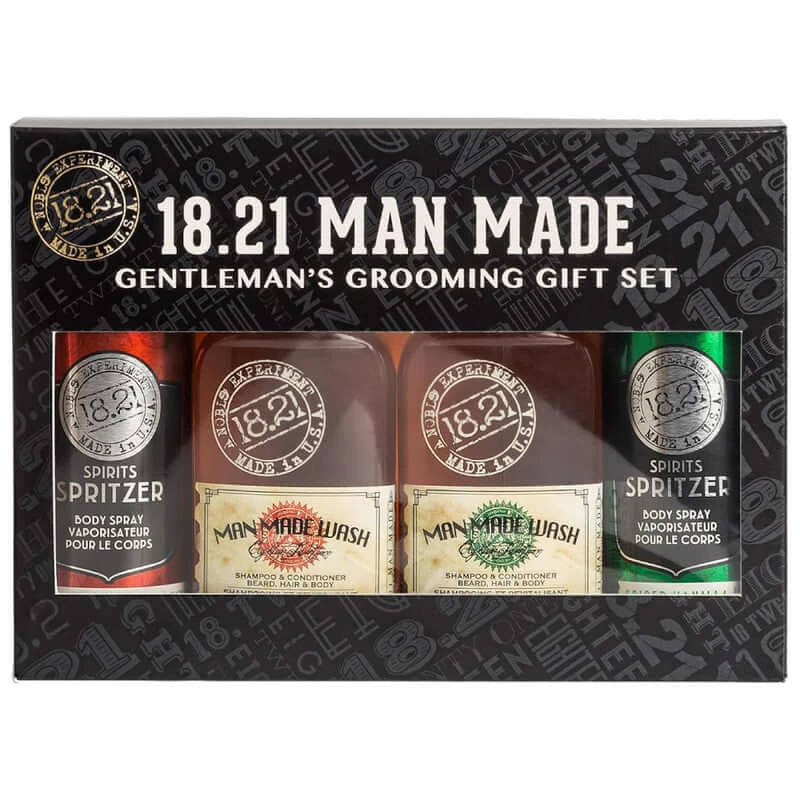 18.21 Man Made Sweet Tobacco And Spiced Vanilla Wash And Spritzer Kit 3 18.21 Man Made Sweet Tobacco And Spiced Vanilla Wash And Spritzer Kit