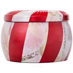 Voluspa Mini Decorative Tin Candle 4 Oz- Crushed Candy Cane