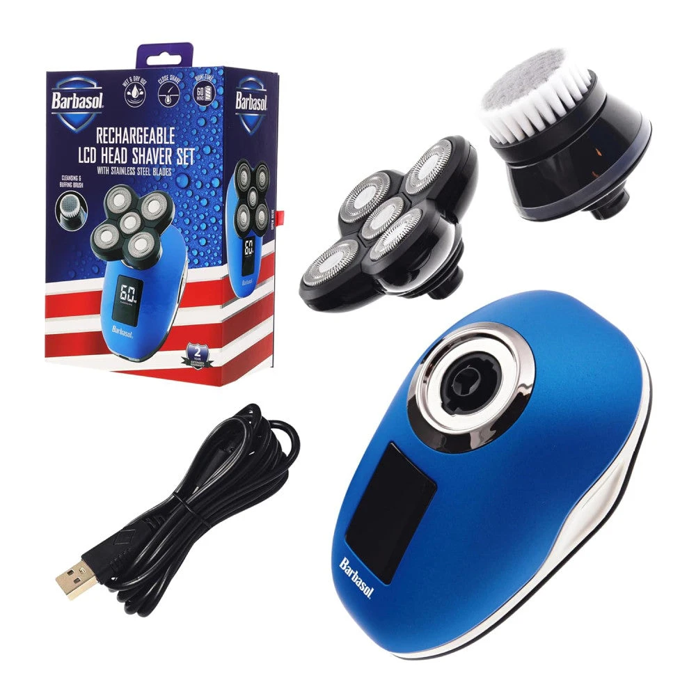 Barbasol Bald Head Shaver Set Rechargeable 3 Barbasol Bald Head Shaver Set Rechargeable