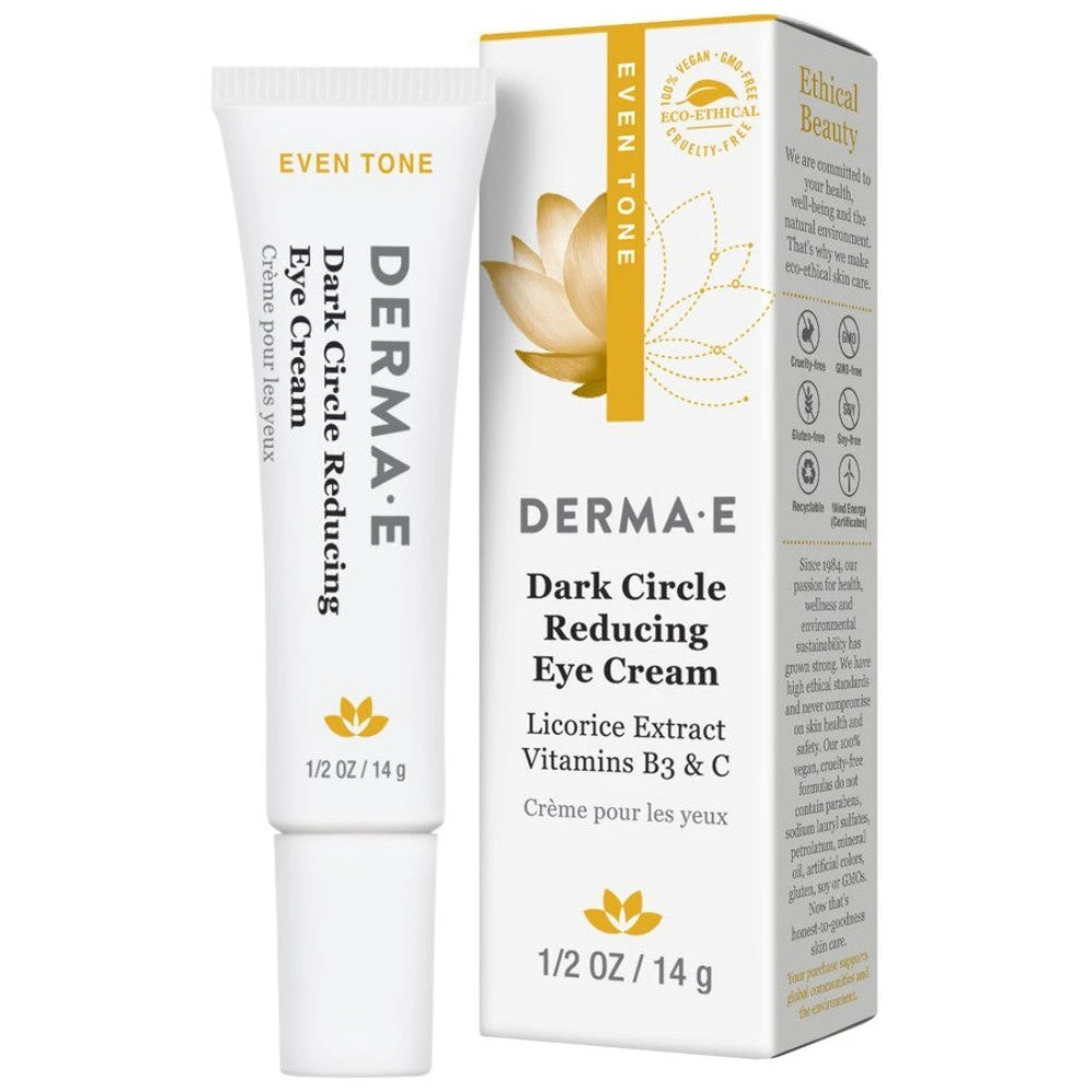 Derma E Evenly Radiant Dark Circle Eye Creme .5 Oz 3 Derma E Evenly Radiant Dark Circle Eye Creme .5 Oz