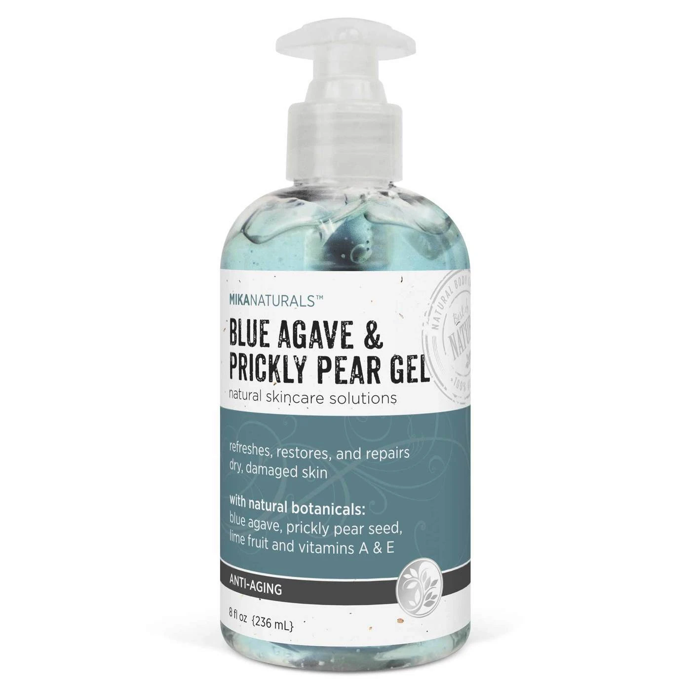 Mika Naturals Blue Agave + Prickly Pear Gel 8 Oz 3 Mika Naturals Blue Agave + Prickly Pear Gel 8 Oz