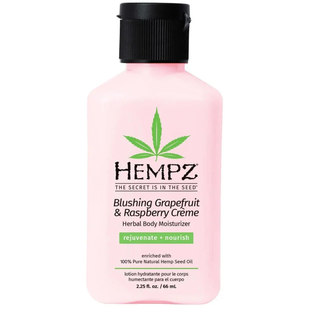 Hempz Blushing Grapefruit And Raspberry Creme Herbal Body Moisturizer 2.25 Oz 3 Hempz Blushing Grapefruit And Raspberry Creme Herbal Body Moisturizer 2.25 Oz