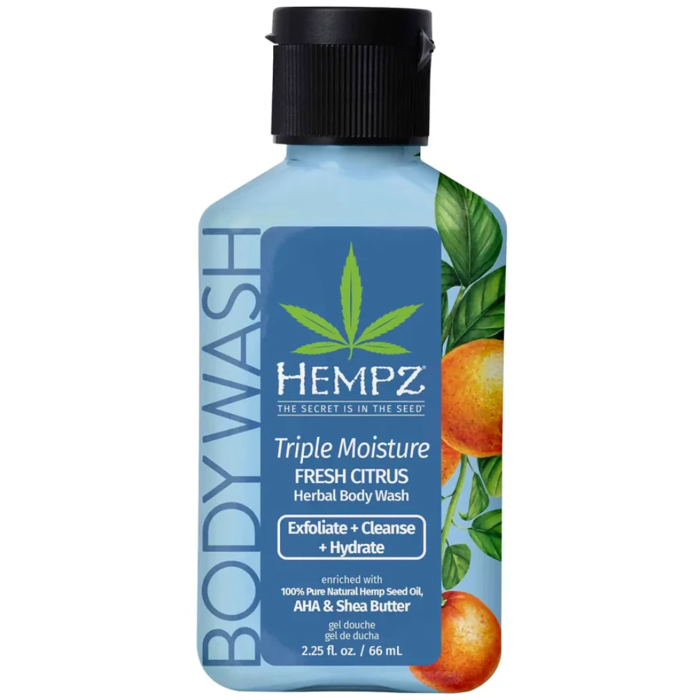 Hempz Triple Moisture Fresh Citrus Herbal Body Wash 2.25 Oz 3 Hempz Triple Moisture Fresh Citrus Herbal Body Wash 2.25 Oz