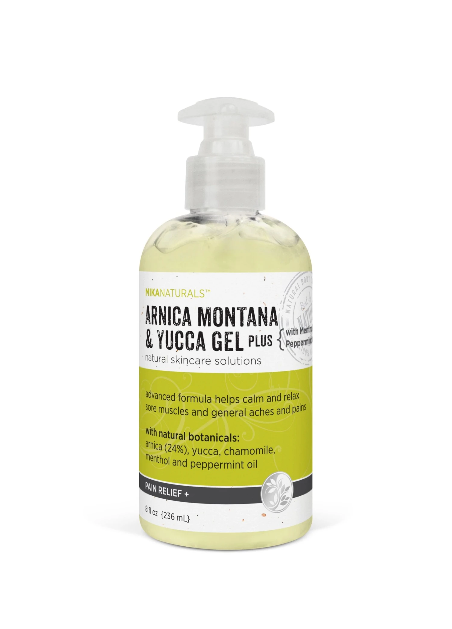 Mika Naturals Amica Montana + Yucca Gel Plus (With Menthol) 8 Oz 3 Mika Naturals Amica Montana + Yucca Gel Plus (With Menthol) 8 Oz