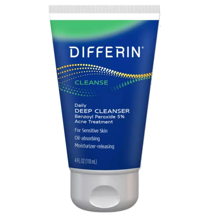 Differin Daily Deep Cleanser 5% BPO 4 Oz 3 Differin Daily Deep Cleanser 5% BPO 4 Oz