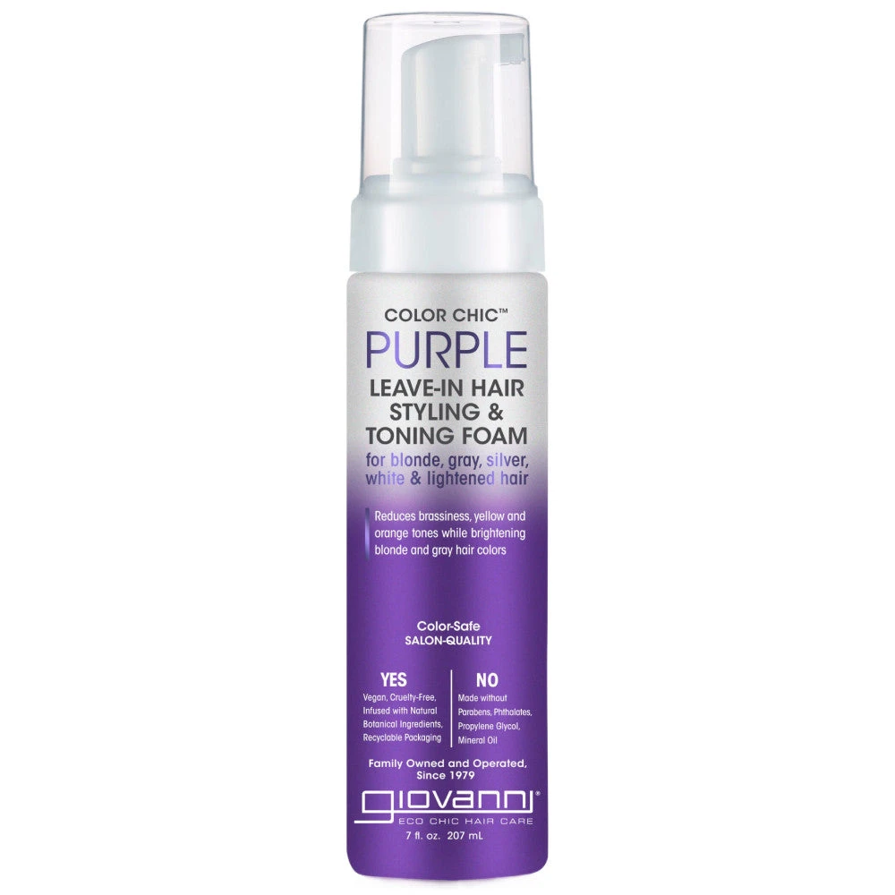 Giovanni Color Chic Purple Leave-in Hair Styling Toning Foam 7 Oz 3 Giovanni Color Chic Purple Leave-in Hair Styling Toning Foam 7 Oz