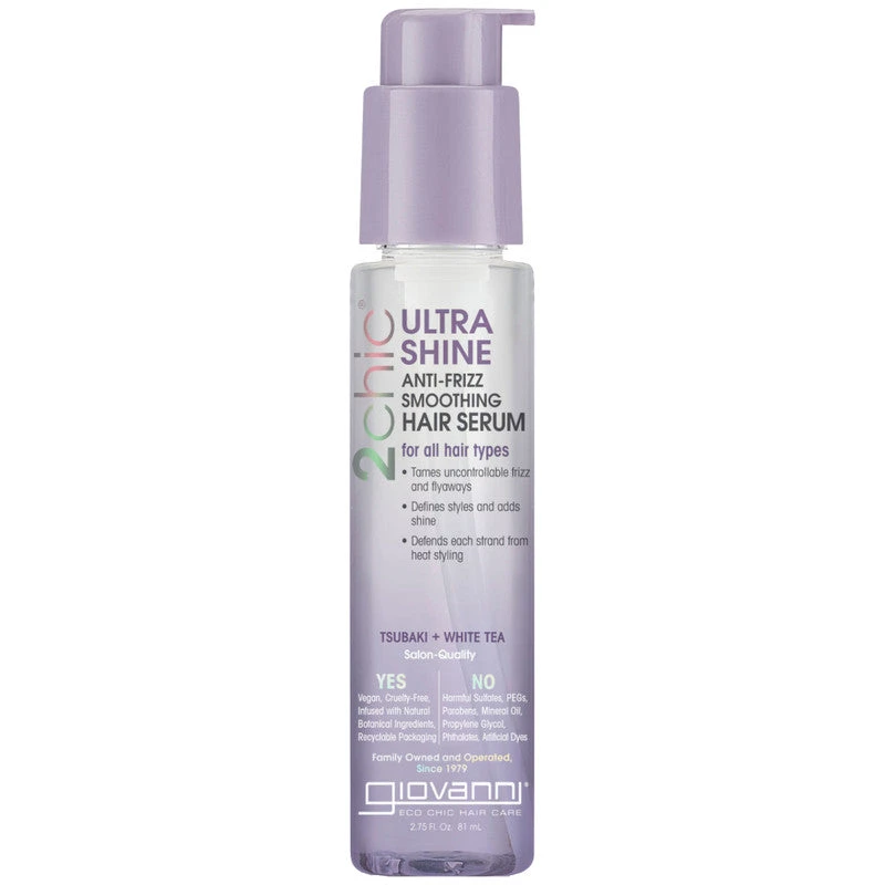 Giovanni 2Chic Ultra Shine Anti-Frizz Smoothing Serum 2.75 Oz 3 Giovanni 2Chic Ultra Shine Anti-Frizz Smoothing Serum 2.75 Oz