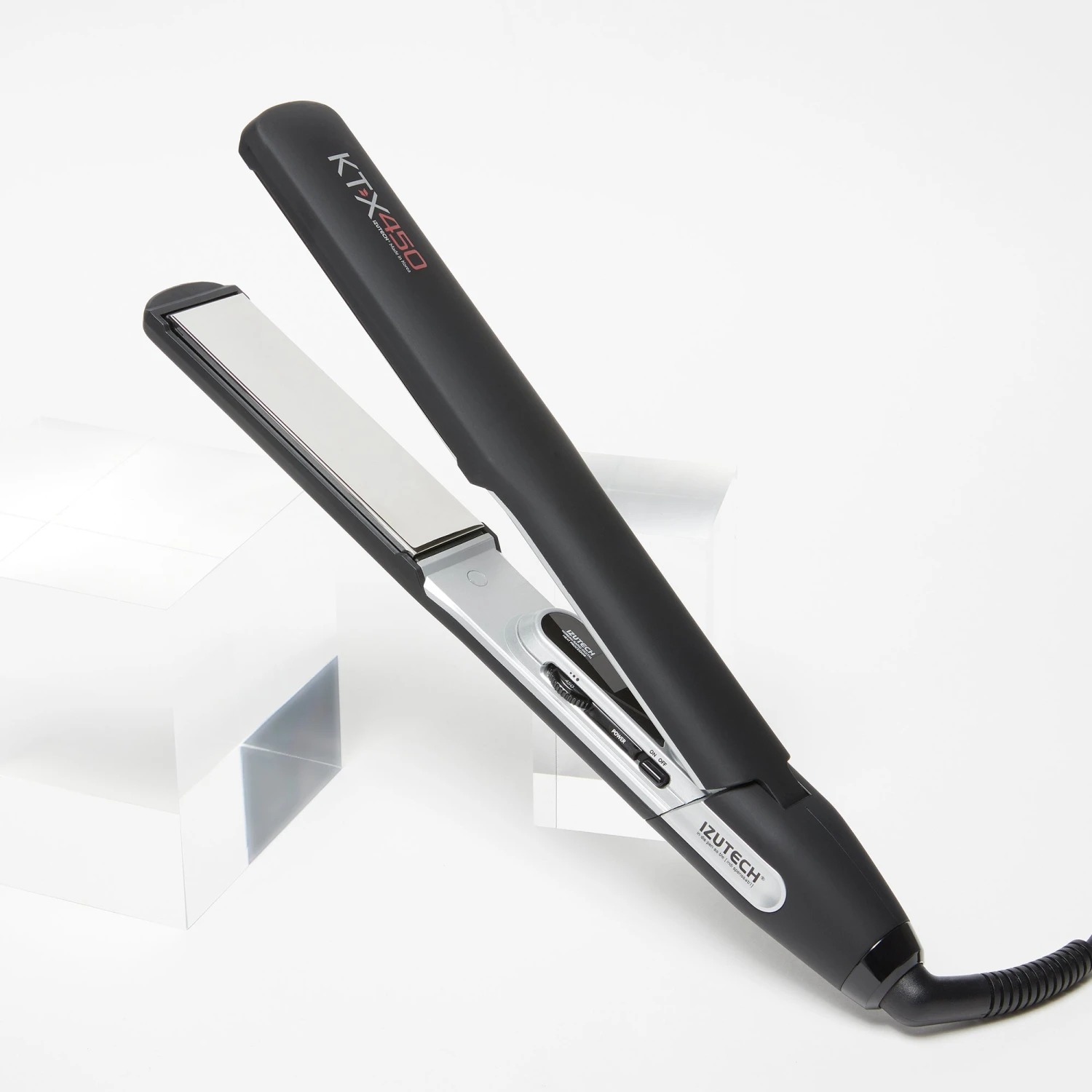 Izutech KTX450 Titanium Flat Iron 1.25 In Black 4 Izutech KTX450 Titanium Flat Iron 1.25 In Black - Image 2