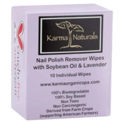 Karma Naturals Nail Polish Remover Wipes- 10 Pack