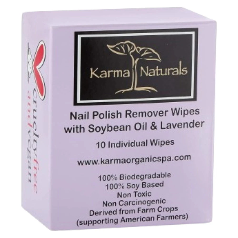 Karma Naturals Nail Polish Remover Wipes- 10 Pack 3 Karma Naturals Nail Polish Remover Wipes- 10 Pack