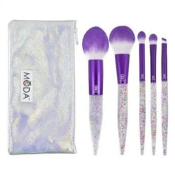 Royal Brush Moda Glitter Bomb 6pc Purple Set