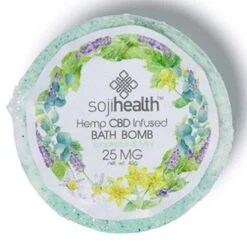 Soji Health Bath Bomb 1.8 Oz 7 Soji Health Bath Bomb 1.8 Oz -Image Beauty Shop Soji Health CBD Bath Bomb Eucalyptus