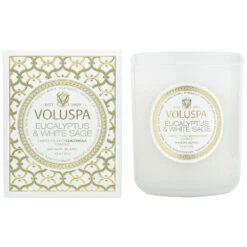 Voluspa Classic Eucalyptus And White Sage Candle 9.5 Oz
