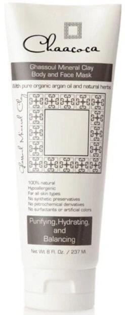 CHAACOCA ARGAN OIL GHASSOUL MINERAL CLAY BODY AND FACE MASK 8 OZ