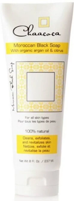 CHAACOCA MOROCCAN BLACK SOAP WITH ARGAN OIL AND CITRUS 8 OZ