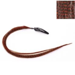 CLIP N FEATHERS BROWN HAIR FEATHER EXTENSION