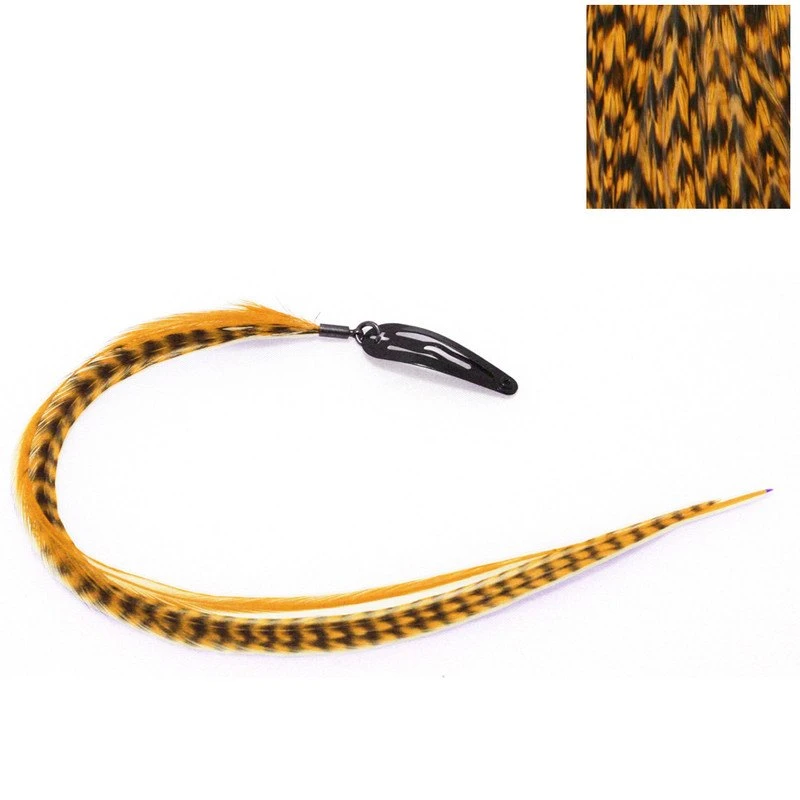 CLIP N FEATHERS GINGER HAIR FEATHER EXTENSION 3 CLIP N FEATHERS GINGER HAIR FEATHER EXTENSION