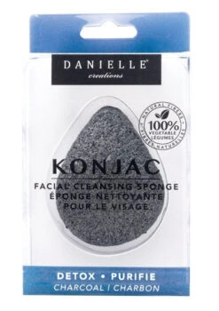 Danielle Konjac Facial Cleansing Sponge-Charcoal