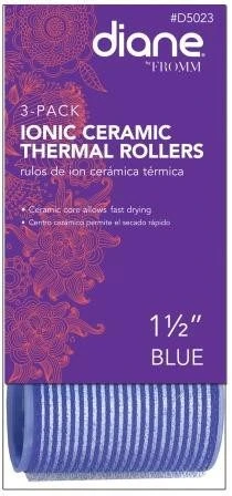 Diane Ionic Ceramic Thermal Rollers 1 1/2 In Blue