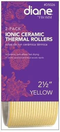 Diane Ionic Ceramic Thermal Rollers 2 1/2 In Yellow