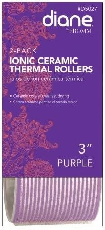 Diane Ionic Ceramic Thermal Rollers 3 In Purple