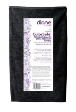 DIANE SALON TOWEL 12 PACK- BLACK 16 IN. X 27 IN. 25106