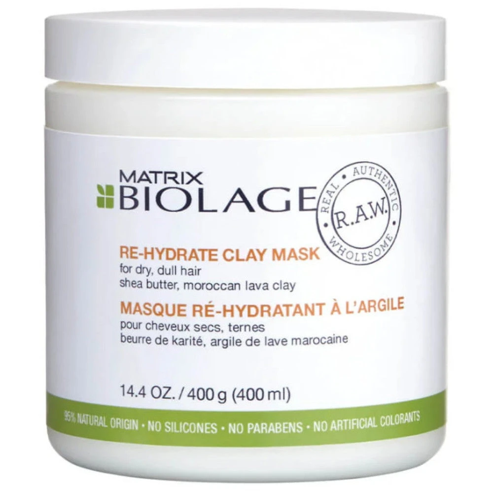Matrix Biolage RAW Re-Hydrate Clay Mask 14.4 Oz 3 Matrix Biolage RAW Re-Hydrate Clay Mask 14.4 Oz