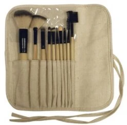 FANTA SEA 10 PIECE BAMBOO COSMETICS BRUSH SET