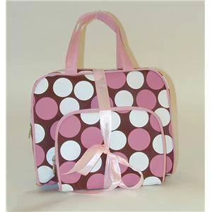 FUTURE 2PC BAG SET DOTS BRN/PINK CB502 3 FUTURE 2PC BAG SET DOTS BRN/PINK CB502