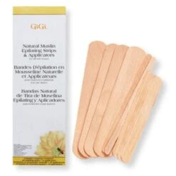 GIGI NATURAL MUSLIN STRIP AND SPATULAS COMBO KIT
