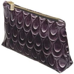 Harry Koenig Large Purple Scallop Cosmetic Bag