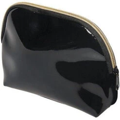 Harry Koenig Medium Black Patent Cosmetic Bag