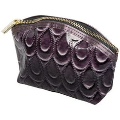 Harry Koenig Medium Purple Scallop Cosmetic Bag