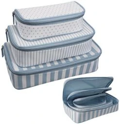 Harry Koenig Striped/Dots Cosmetic Bag Set