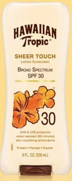 HAWAIIAN TROPIC SHEER TOUCH LOTION SUNSCREEN SPF 30 2 OZ