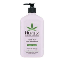 HEMPZ VANILLA PLUM BODY MOISTURIZER 17 OZ.