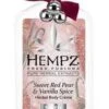 Hempz Triple Moisture Sweet Red Pear And Vanilla Spice Herbal Whipped Body Creme -Image Beauty Shop hempz sweet red pear