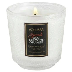 Voluspa Petite Pedestal Candle-Spiced Gogi Tarocco Orange