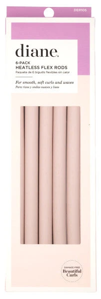 Diane Heatless Flex Rods 10 Inch X 1/2 Inch 6 Pack