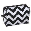 KINGSLEY BLACK/WHITE CHEVRON SMALL COSMETIC BAG -Image Beauty Shop kingsley black white chevron small cosmetic bag 1
