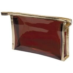 KINGSLEY CLEAR BRONZE LARGE COSMETIC BAG