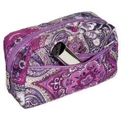 KINGSLEY PURPLE PAISLEY SMALL COSMETIC BAG