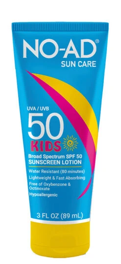 NO AD Sunscreen Lotion Kids SPF50 3 Oz