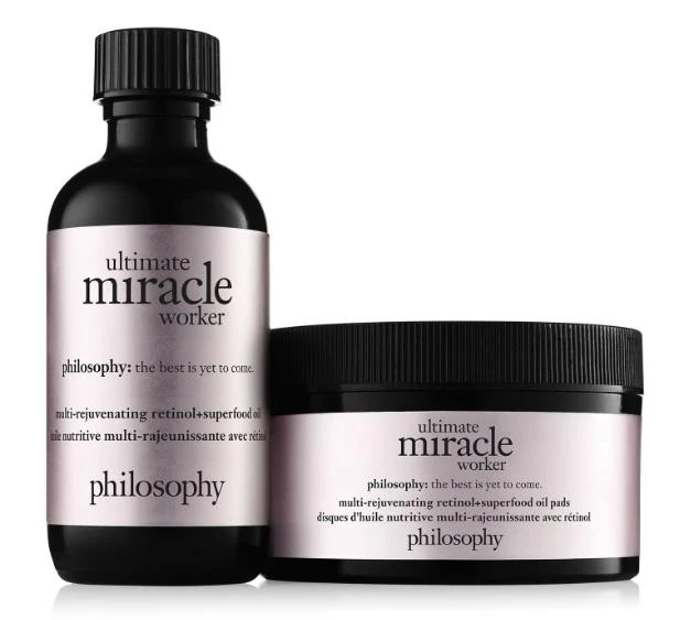 Philosophy Ultimate Miracle Worker Multi-Rejuvenating Retinoa + Superfood Oil Pads 60ct 3 Philosophy Ultimate Miracle Worker Multi-Rejuvenating Retinoa + Superfood Oil Pads 60ct