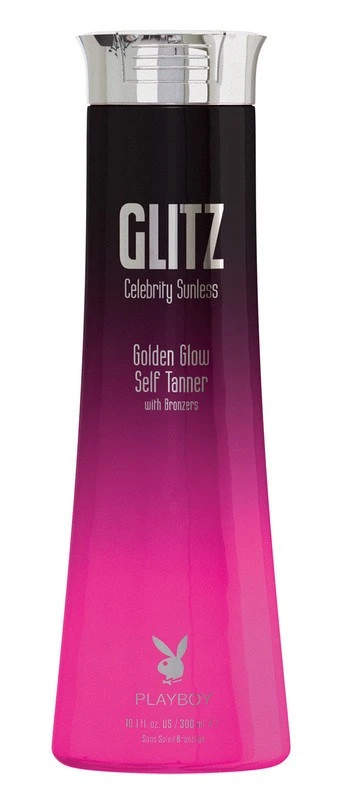 PLAYBOY SUNLESS GLITZ GOLDEN GLOW SELF TANNER WITH BRONZERS 10.1 OZ 3 PLAYBOY SUNLESS GLITZ GOLDEN GLOW SELF TANNER WITH BRONZERS 10.1 OZ