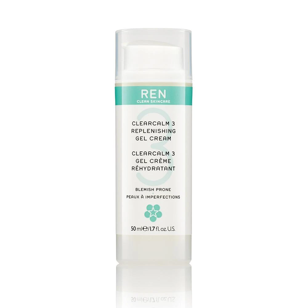 Ren Clean Skincare Clear Calm 3 Replenishing Gel Cream 1.7 Oz 3 Ren Clean Skincare Clear Calm 3 Replenishing Gel Cream 1.7 Oz