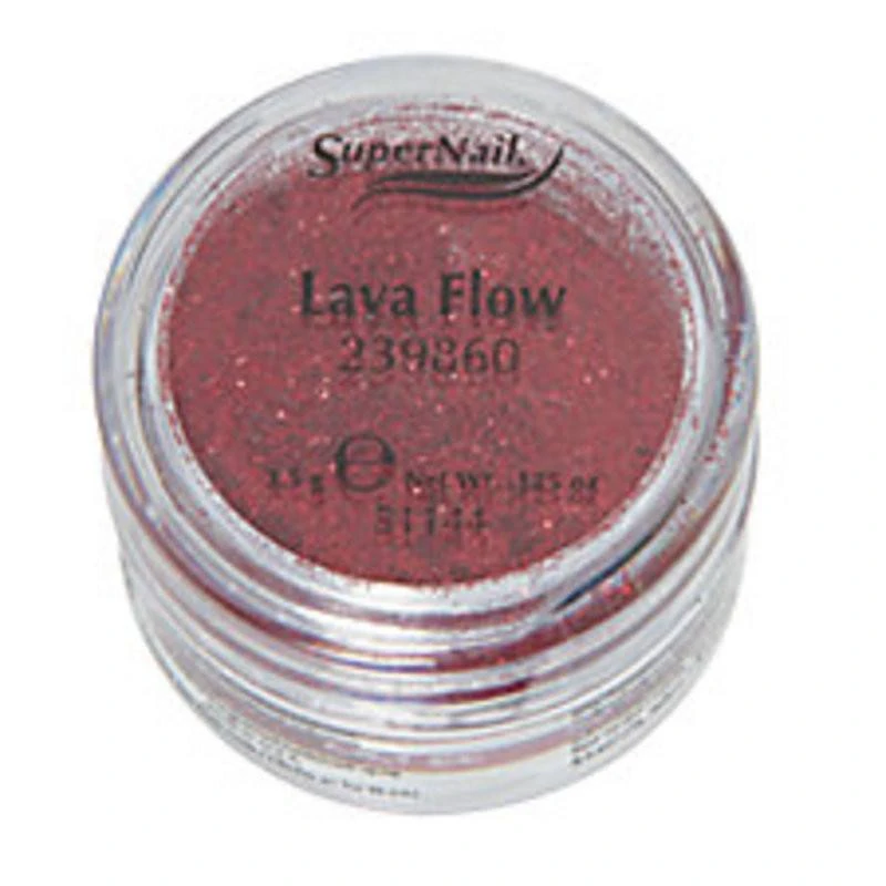 SUPER NAIL LAVA FLOW - RED GLITTER .125 OZ 3 SUPER NAIL LAVA FLOW - RED GLITTER .125 OZ